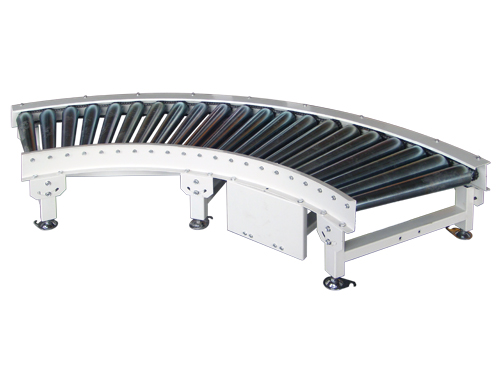 Turning roller conveyors